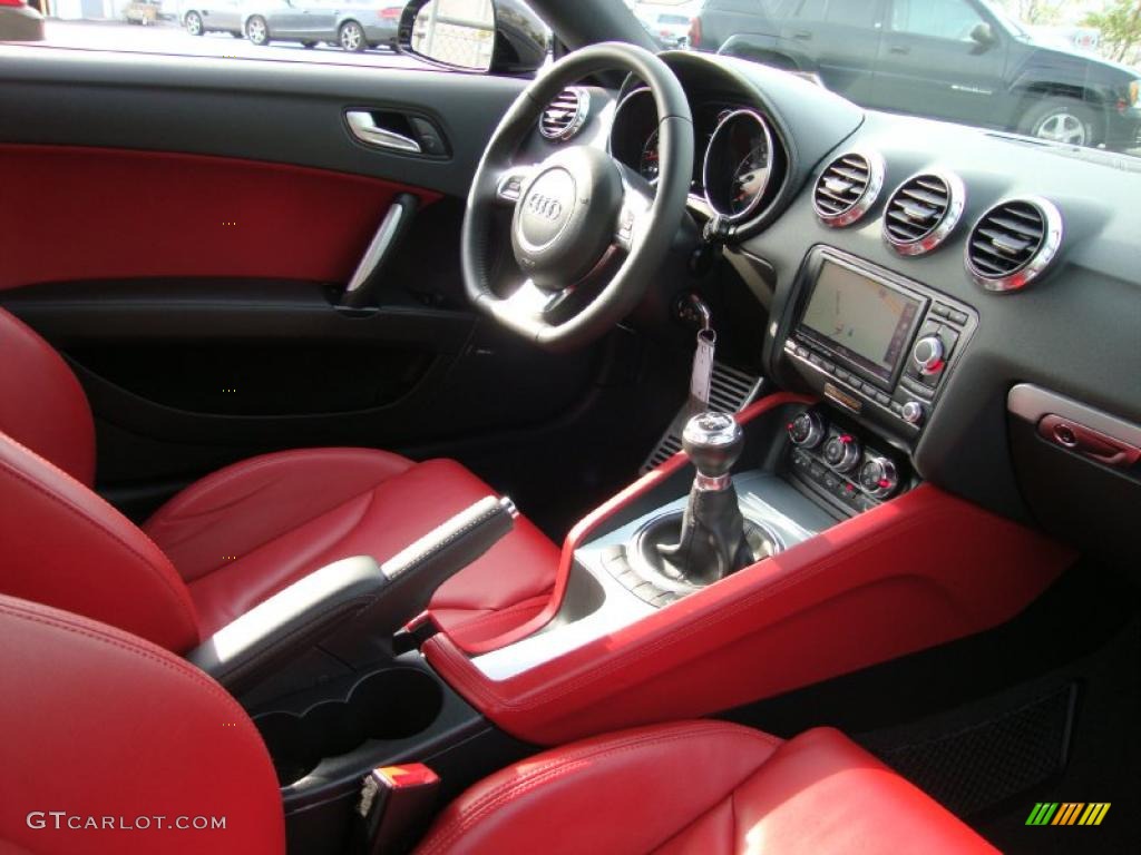 2009 Audi TT 3.2 quattro Coupe Magma Red Dashboard Photo #38430425