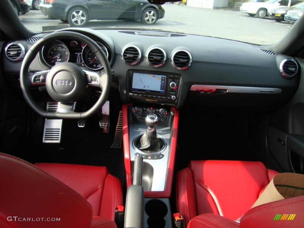 2009 Audi TT 3.2 quattro Coupe Magma Red Dashboard Photo #38430509