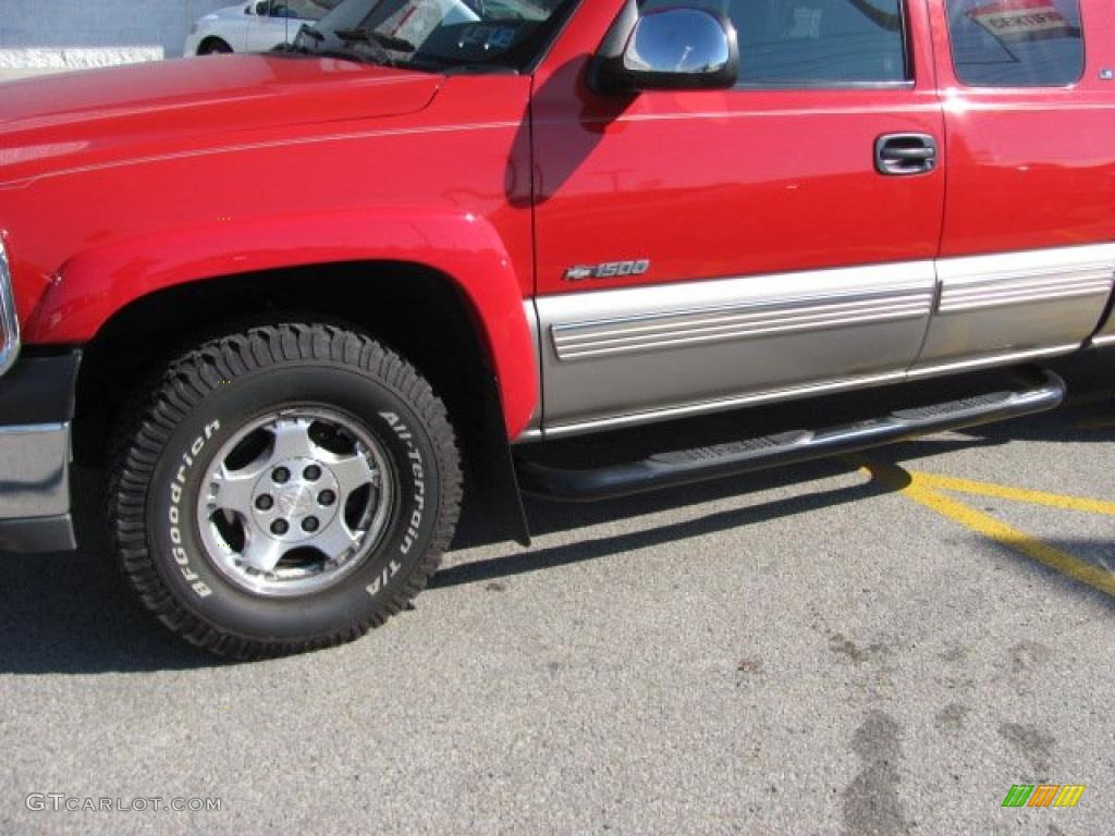 1999 Silverado 1500 LS Extended Cab 4x4 - Victory Red / Graphite photo #4