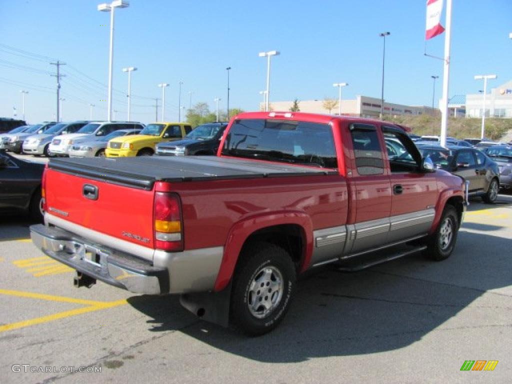 1999 Silverado 1500 LS Extended Cab 4x4 - Victory Red / Graphite photo #9