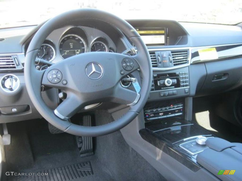 2011 Mercedes-Benz E 350 Sedan Black Steering Wheel Photo #38432341