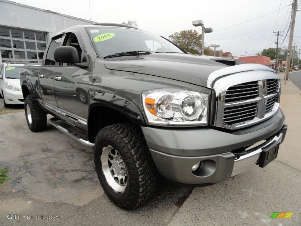 2008 Ram 3500 Laramie Quad Cab 4x4 - Mineral Gray Metallic / Medium Slate Gray photo #6