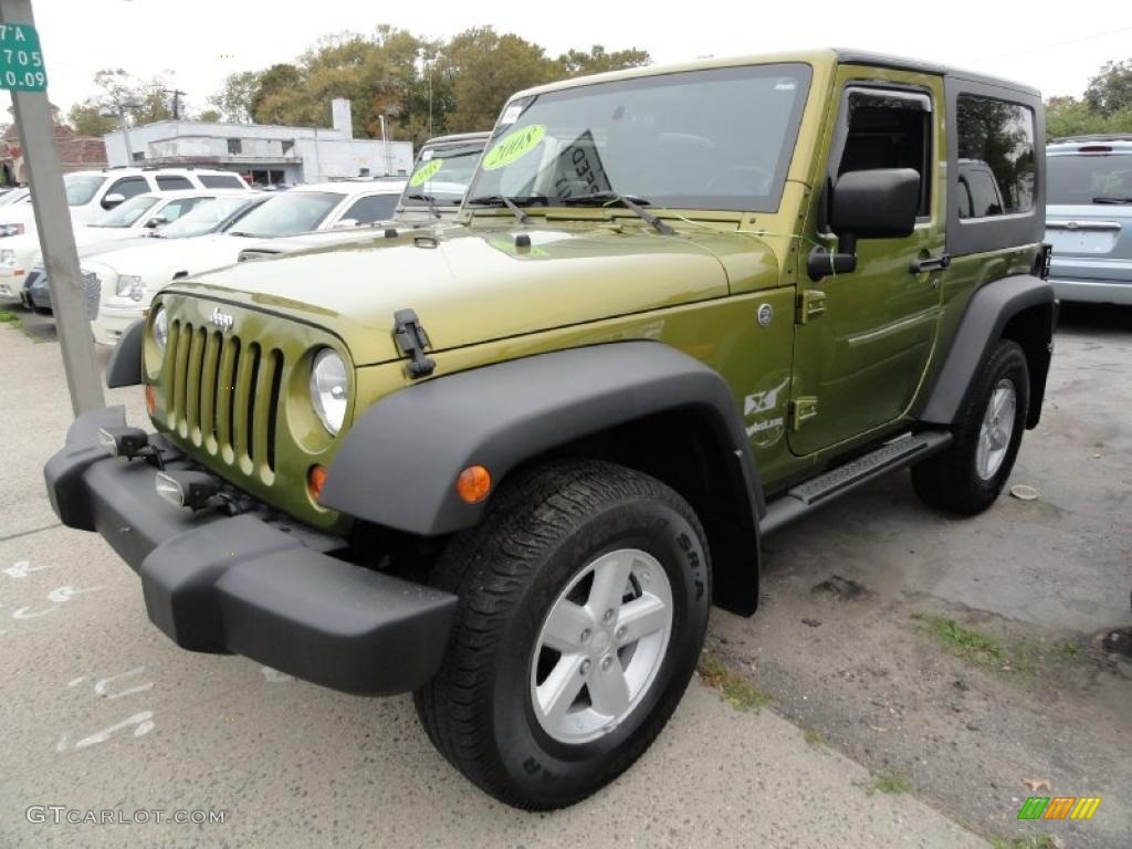 2008 Wrangler X 4x4 - Rescue Green Metallic / Dark Slate Gray/Medium Slate Gray photo #1