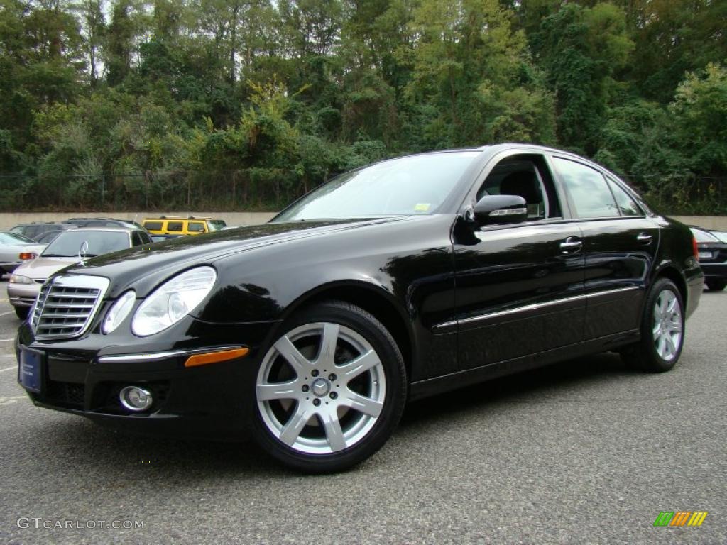 2008 E 350 4Matic Sedan - Black / Black photo #1