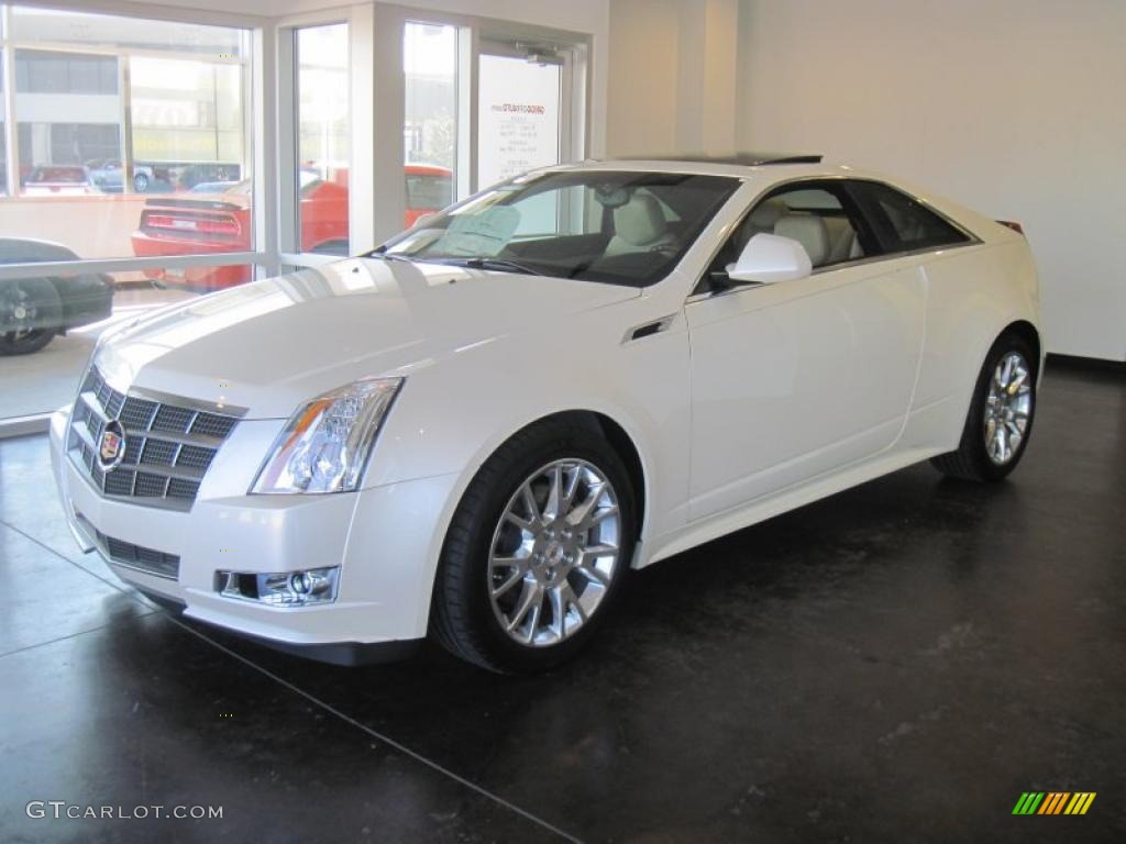 2011 CTS Coupe - White Diamond Tricoat / Cashmere/Cocoa photo #1