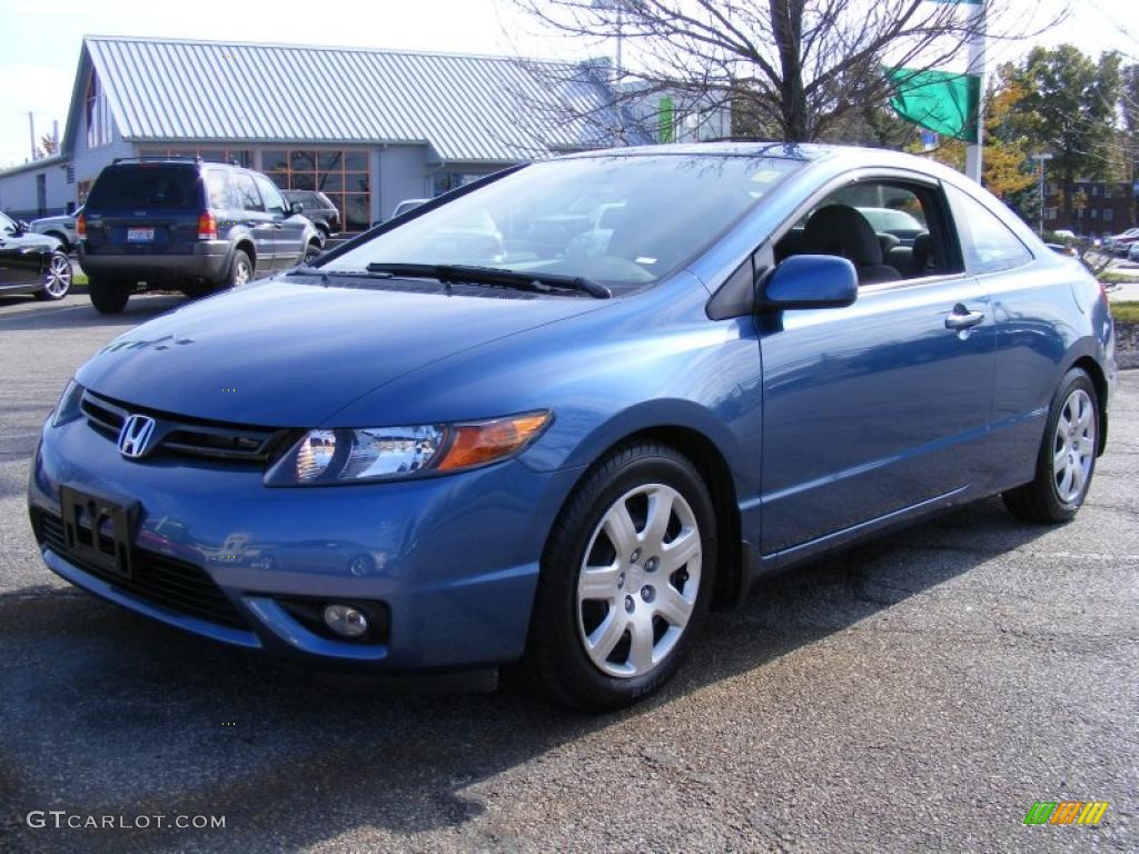 2008 Civic LX Coupe - Atomic Blue Metallic / Gray photo #1