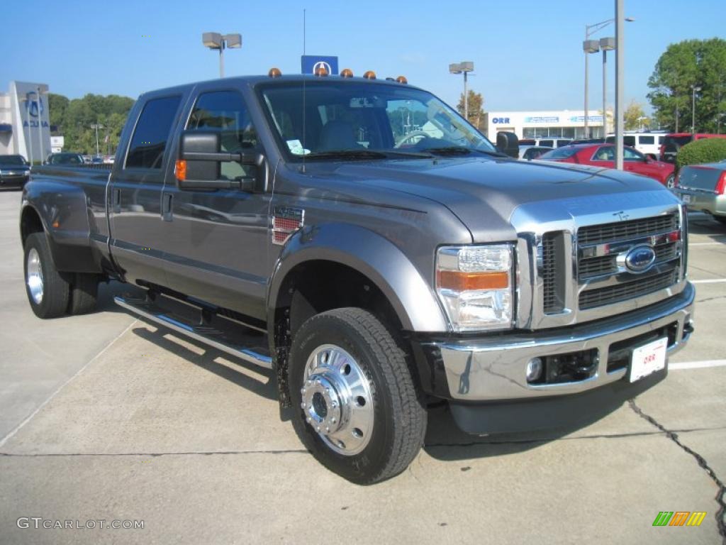 Sterling Grey Metallic 2009 Ford F450 Super Duty Lariat Crew Cab 4x4 Dually Exterior Photo #38438208