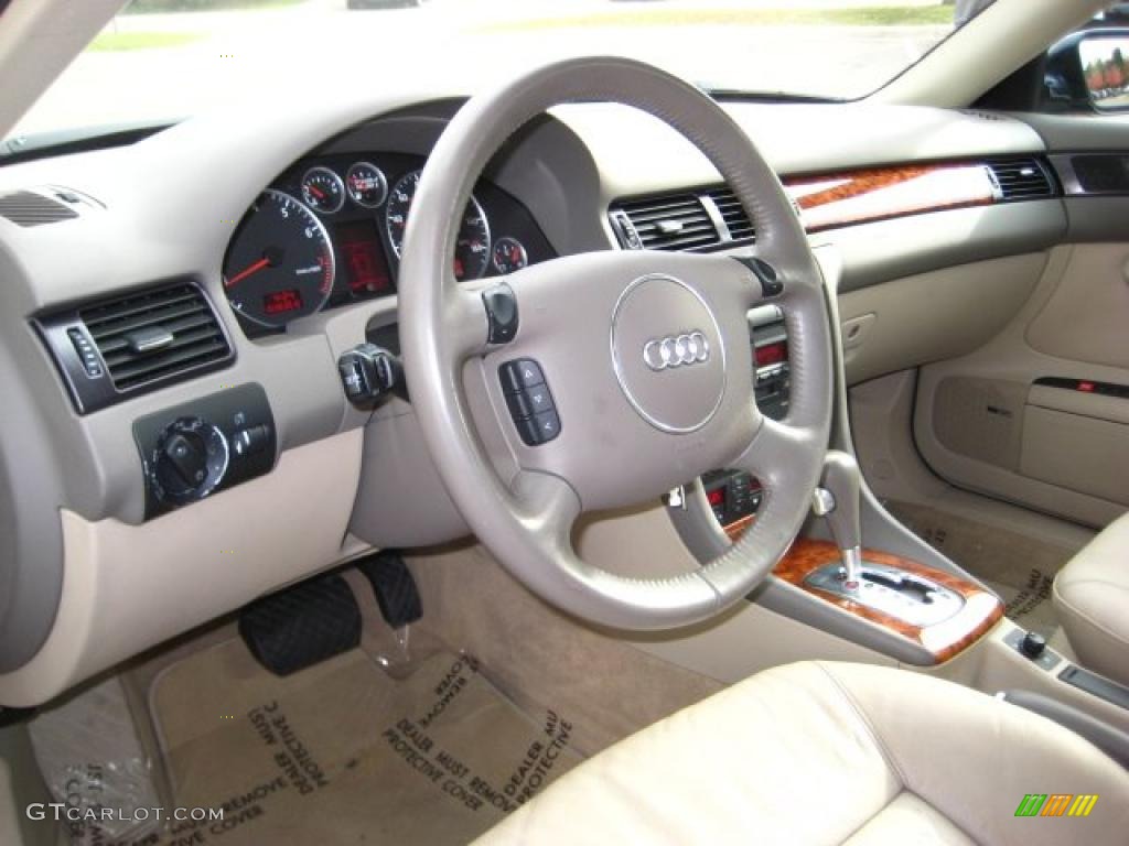 2002 Audi A6 2.7T quattro Sedan Beige Dashboard Photo #38442712