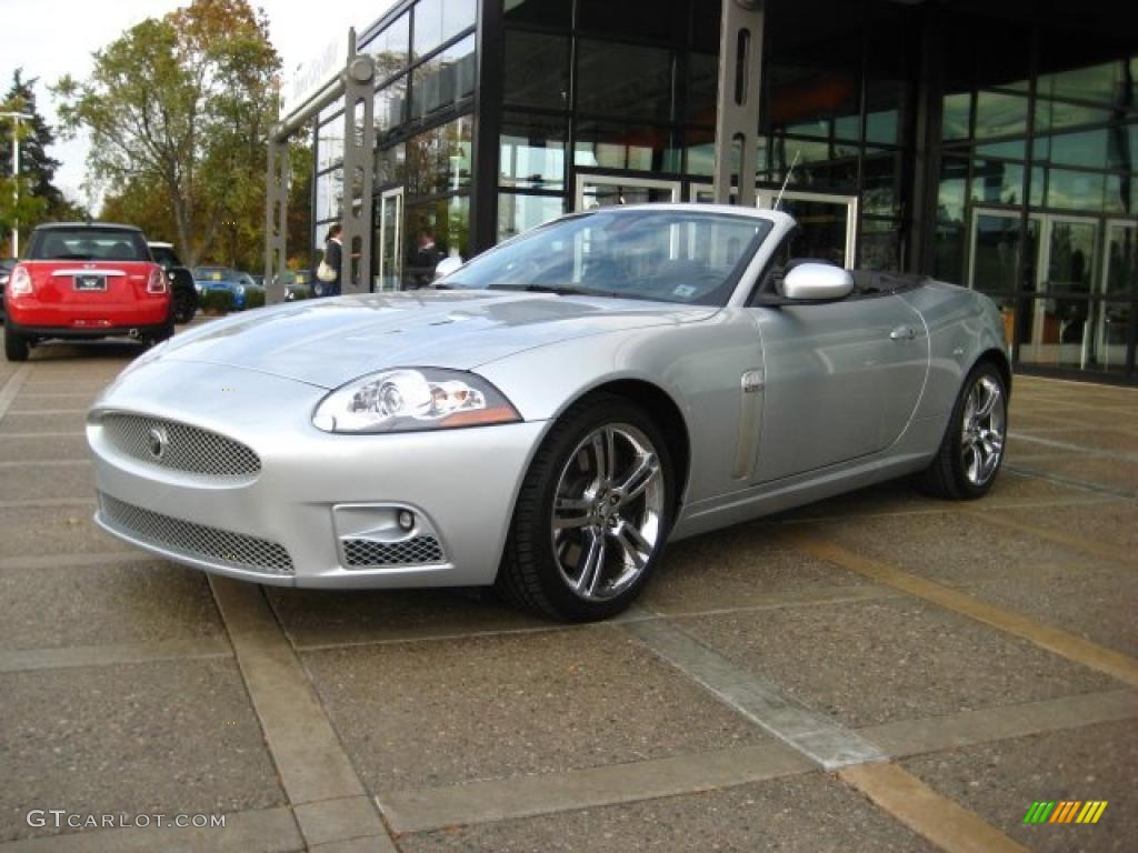 Liquid Silver Metallic 2007 Jaguar XK XKR Convertible Exterior Photo #38443604