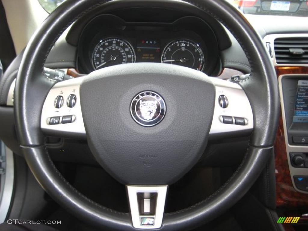 2007 Jaguar XK XKR Convertible Charcoal Steering Wheel Photo #38443840