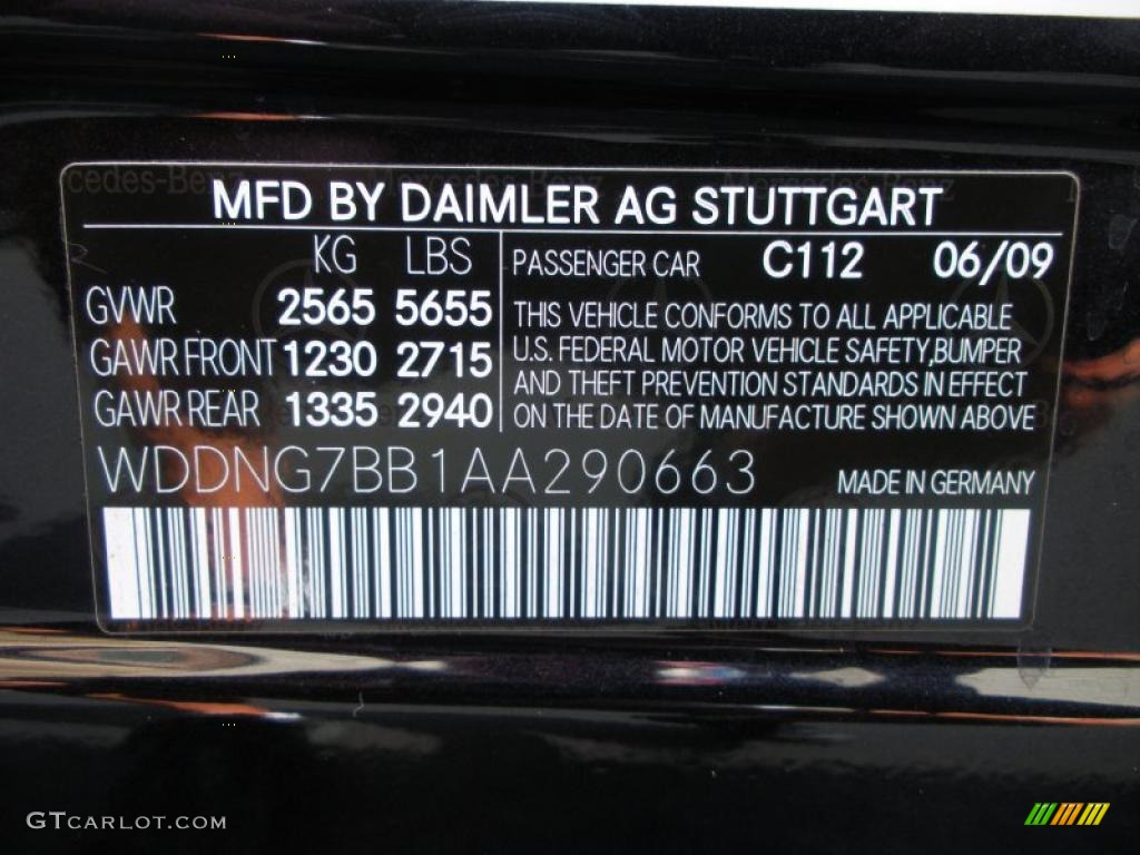 2010 S Color Code 112 for Majestic Black Metallic Photo #38443904