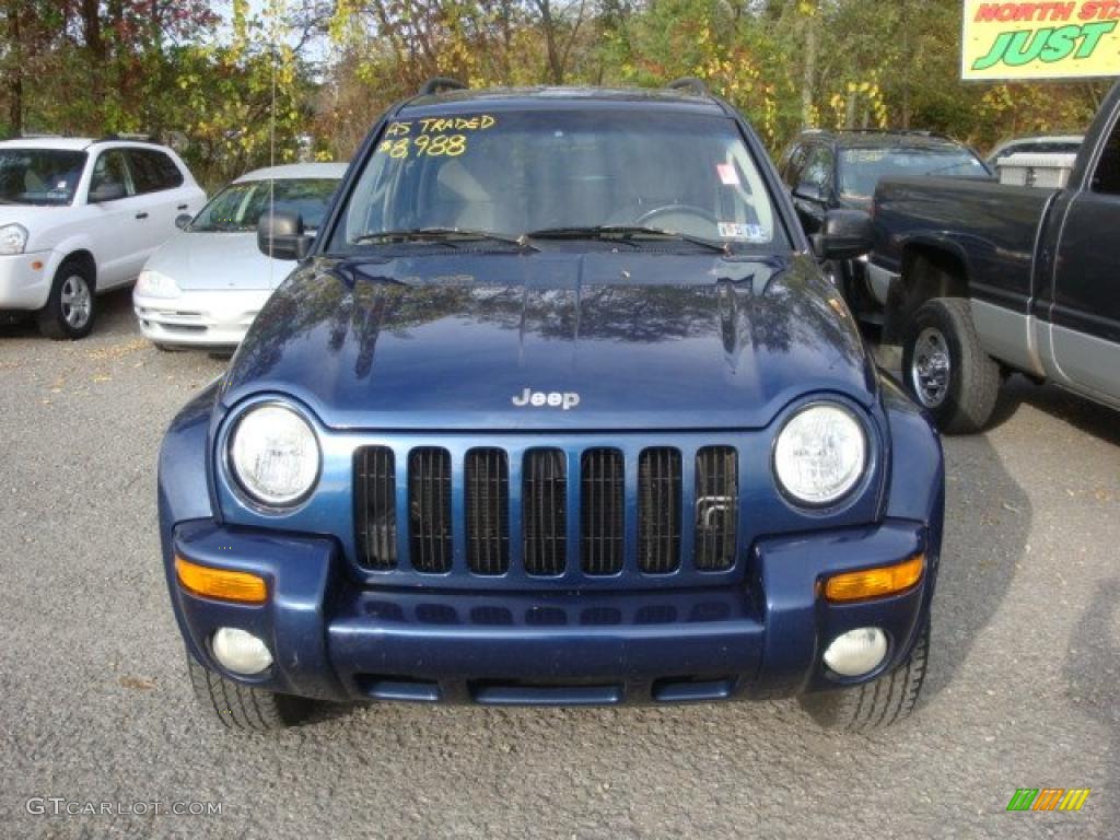 2002 Liberty Limited 4x4 - Patriot Blue Pearlcoat / Taupe photo #6