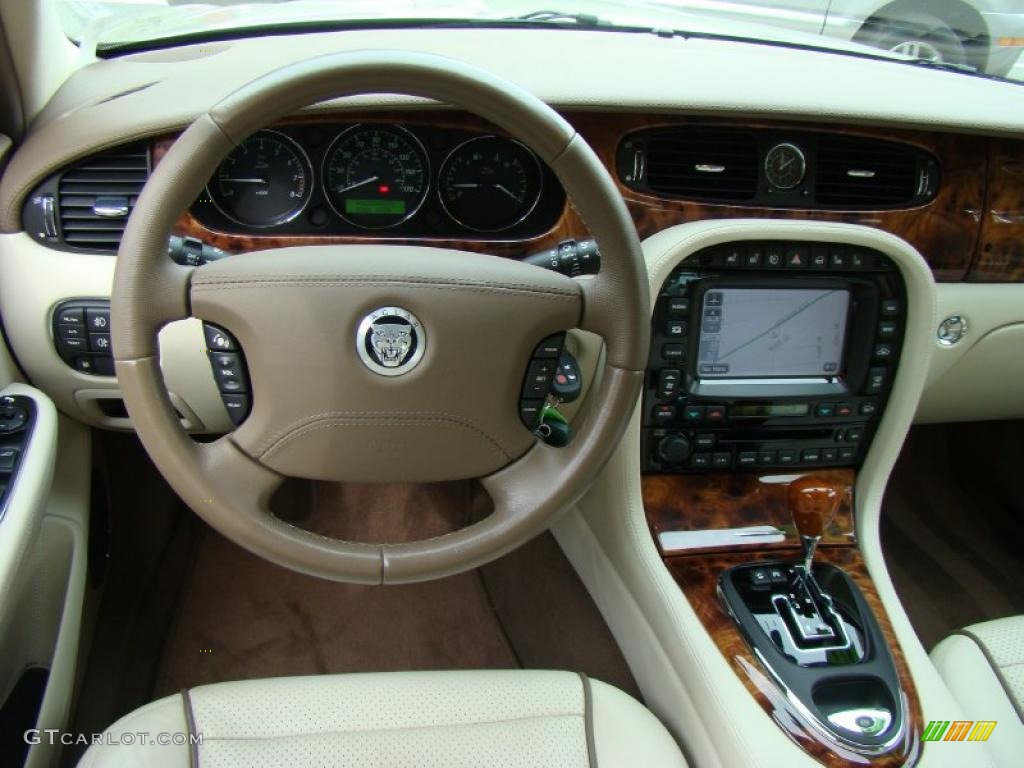 2008 Jaguar XJ Vanden Plas Ivory/Mocha Dashboard Photo #38446296
