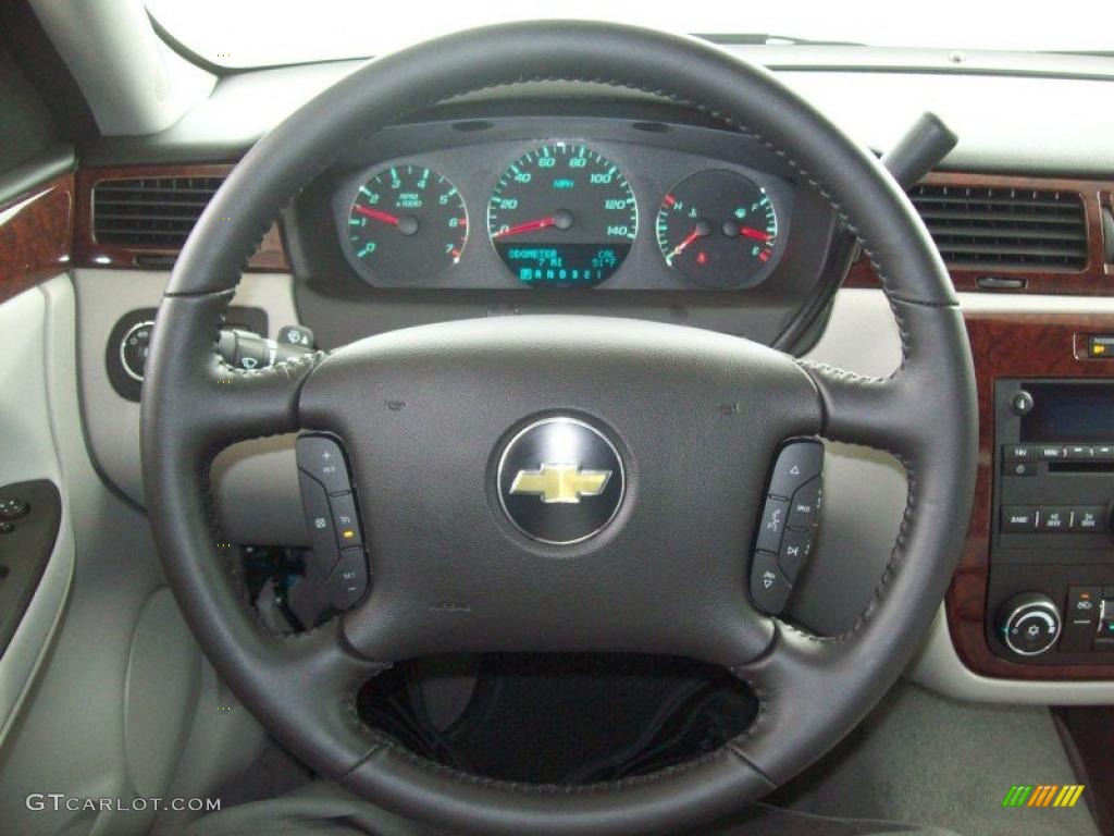2011 Chevrolet Impala LT Gray Steering Wheel Photo #38446420