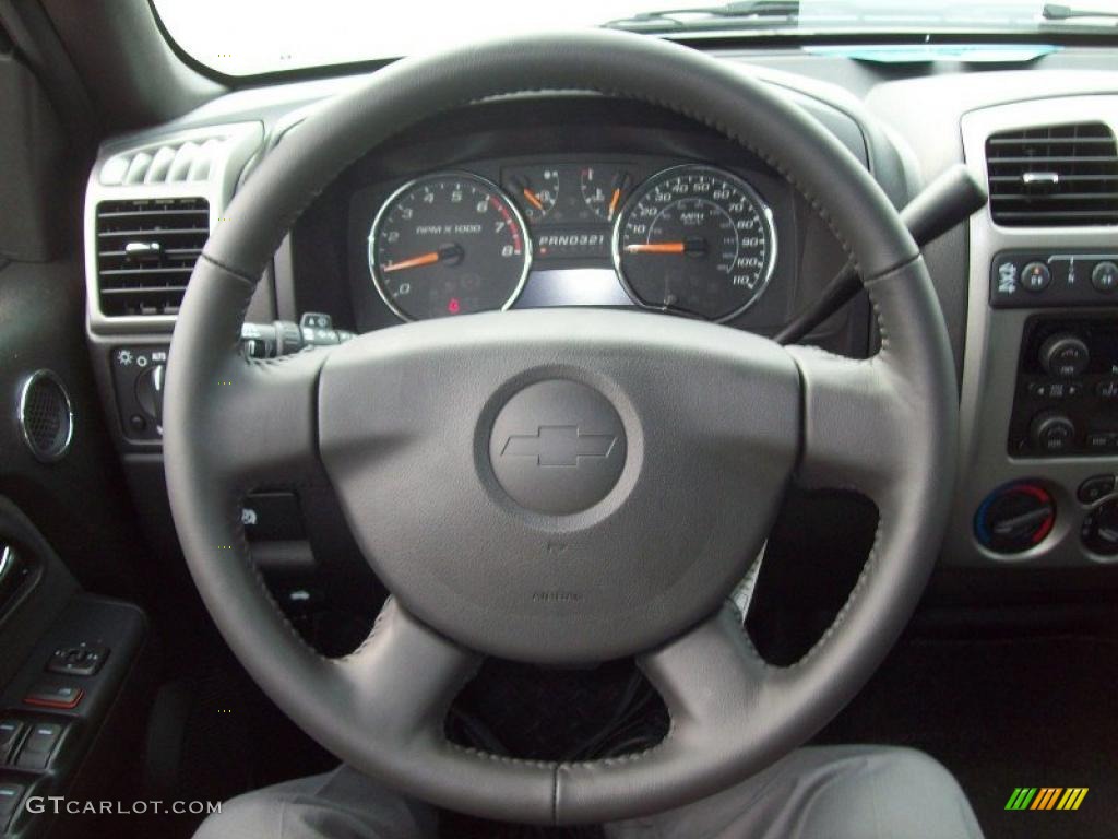 2011 Chevrolet Colorado LT Crew Cab 4x4 Ebony Steering Wheel Photo #38447284