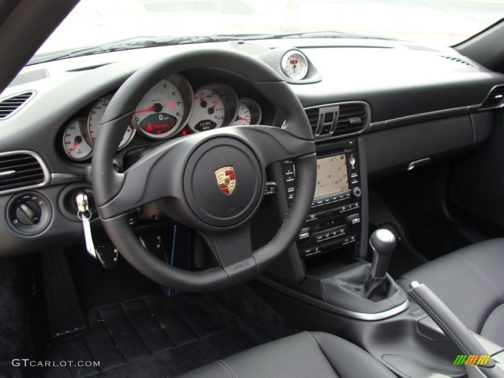 Black Interior 2011 Porsche 911 Carrera 4S Coupe Photo #38447468