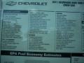2011 Chevrolet Silverado 2500HD LT Crew Cab 4x4 Window Sticker