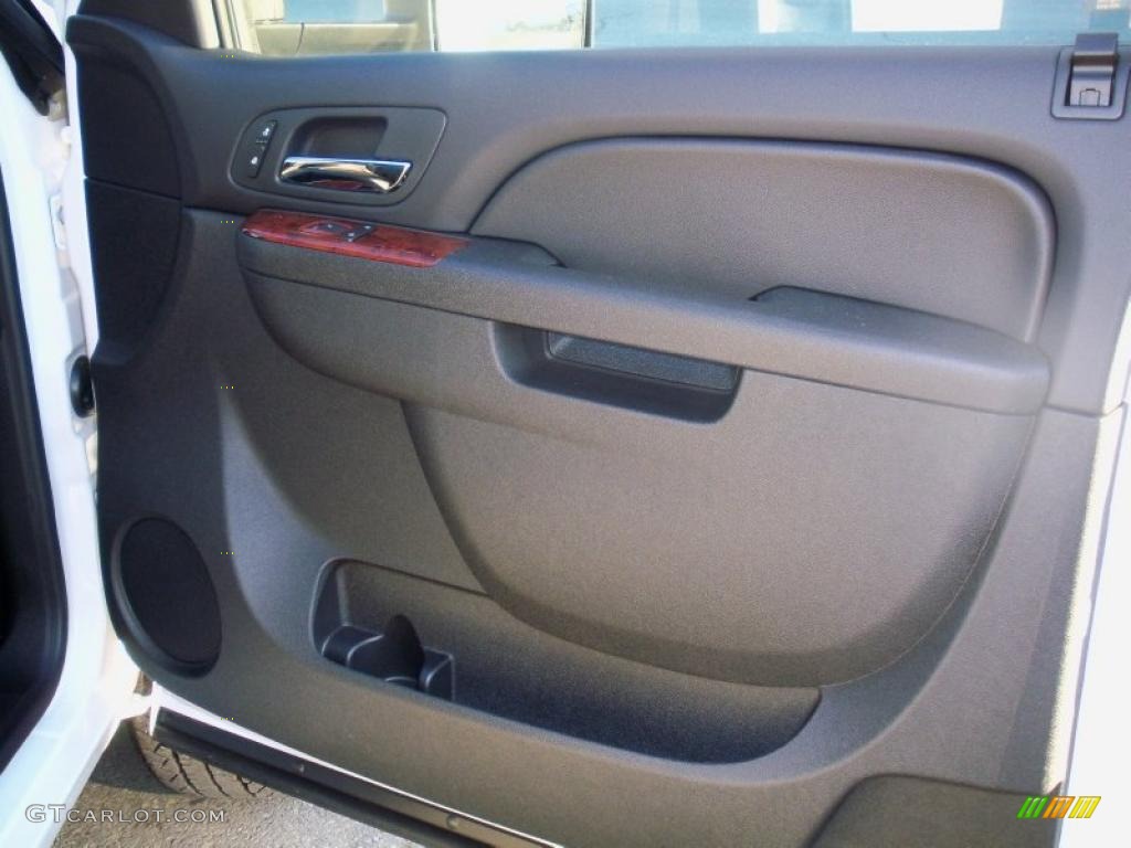2011 Chevrolet Silverado 2500HD LTZ Extended Cab 4x4 Ebony Door Panel Photo #38451124