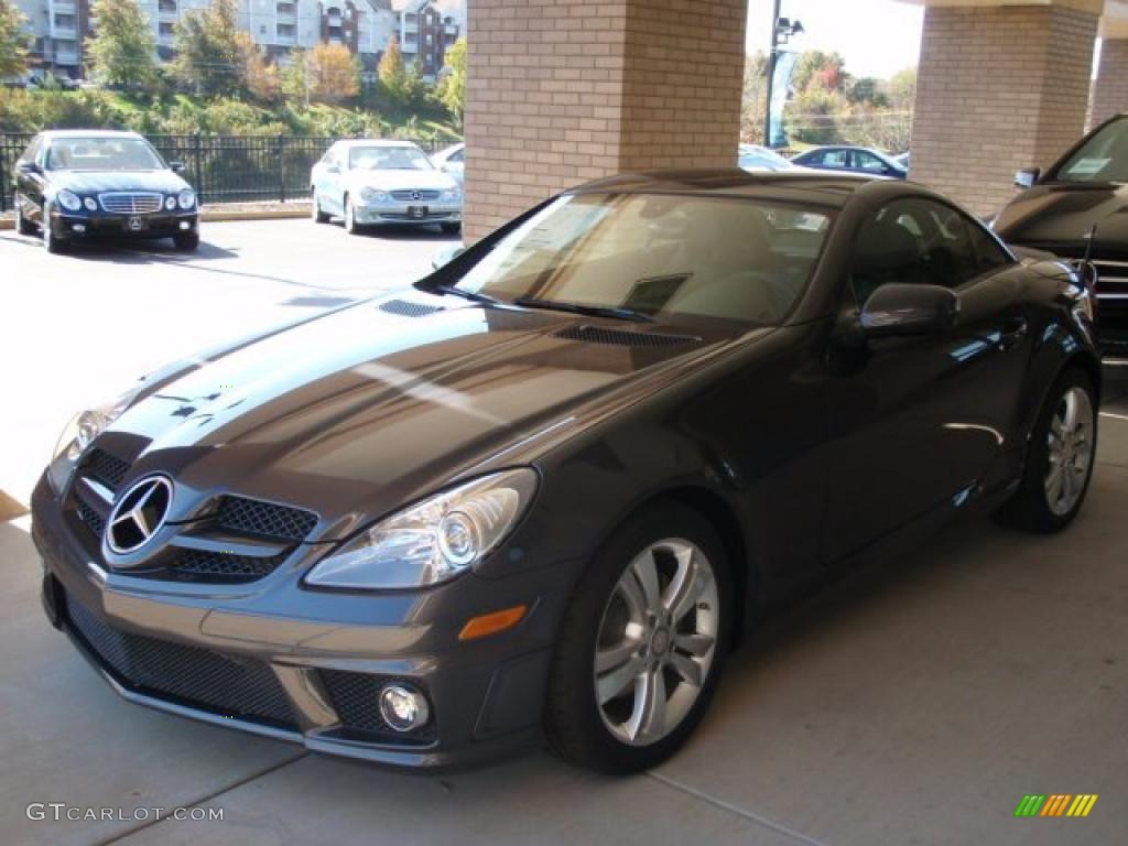 2011 SLK 300 Roadster - Steel Grey Metallic / Black photo #1