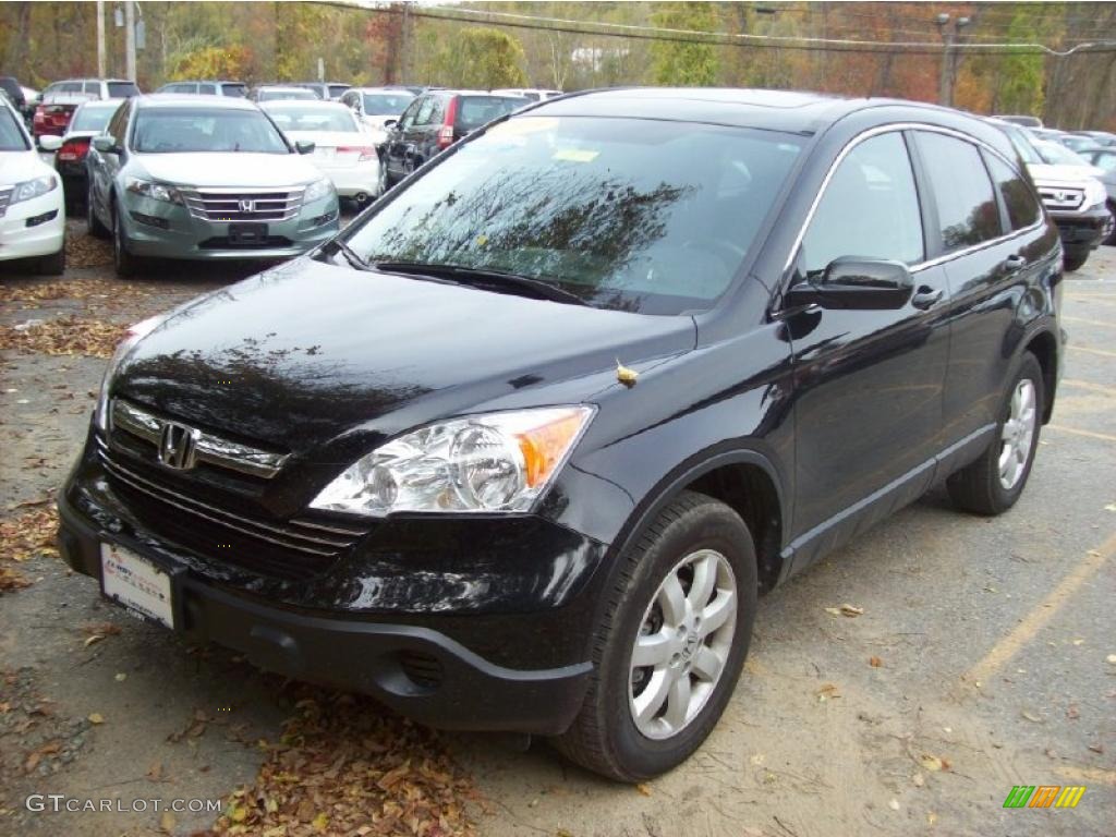 2009 CR-V EX-L 4WD - Crystal Black Pearl / Black photo #20