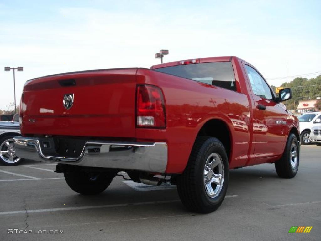 2011 Ram 1500 ST Regular Cab - Flame Red / Dark Slate Gray/Medium Graystone photo #3