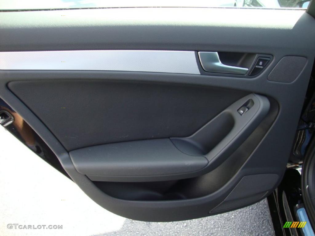 2011 Audi A4 2.0T quattro Sedan Black Door Panel Photo #38458189