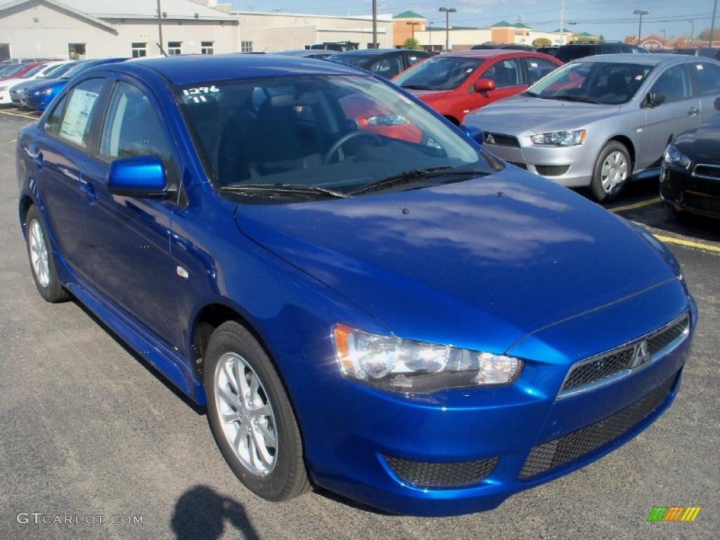 Octane Blue Pearl 2011 Mitsubishi Lancer ES Exterior Photo #38458229