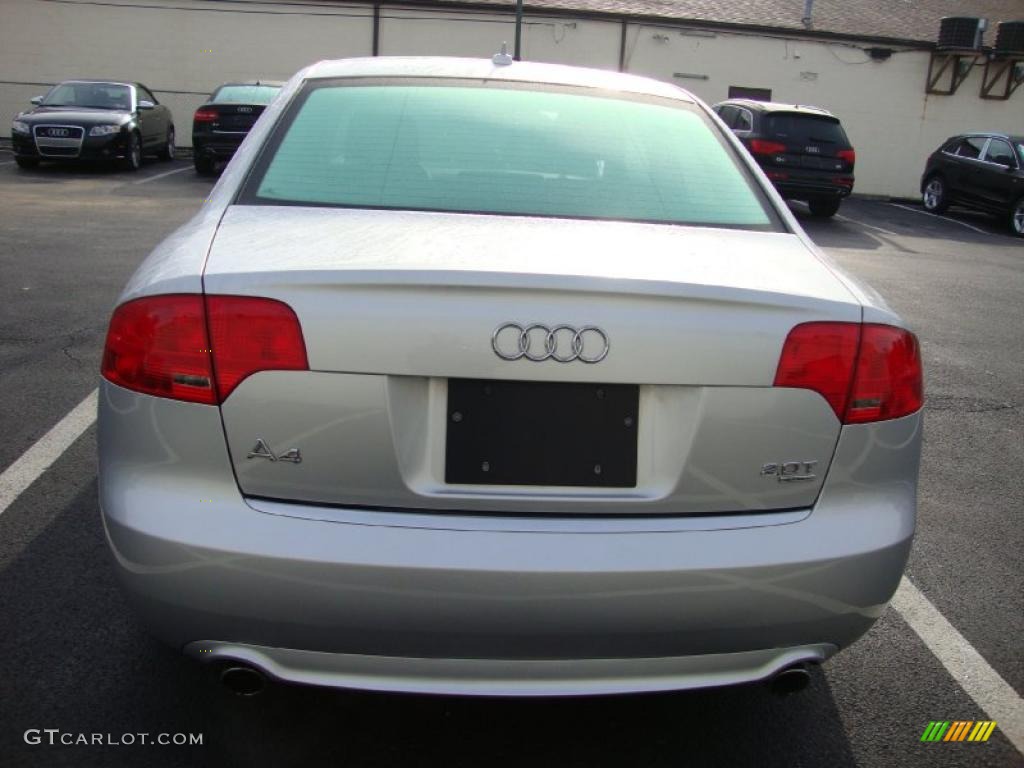 2008 A4 2.0T quattro Sedan - Light Silver Metallic / Black photo #9