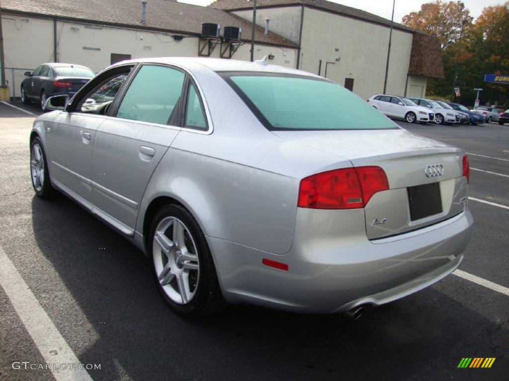 2008 A4 2.0T quattro Sedan - Light Silver Metallic / Black photo #10