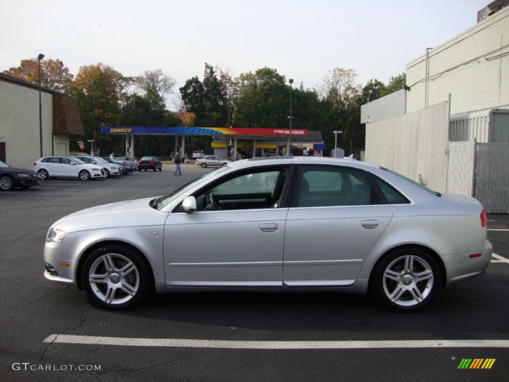 2008 A4 2.0T quattro Sedan - Light Silver Metallic / Black photo #11