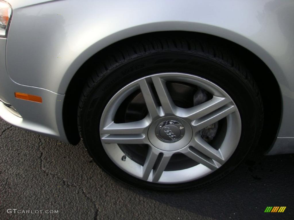2008 A4 2.0T quattro Sedan - Light Silver Metallic / Black photo #36
