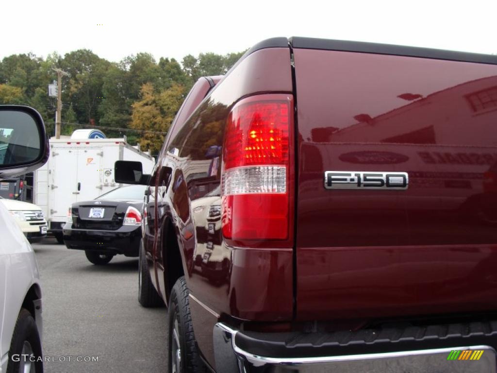 2006 F150 XLT SuperCab 4x4 - Dark Toreador Red Metallic / Medium Flint photo #7