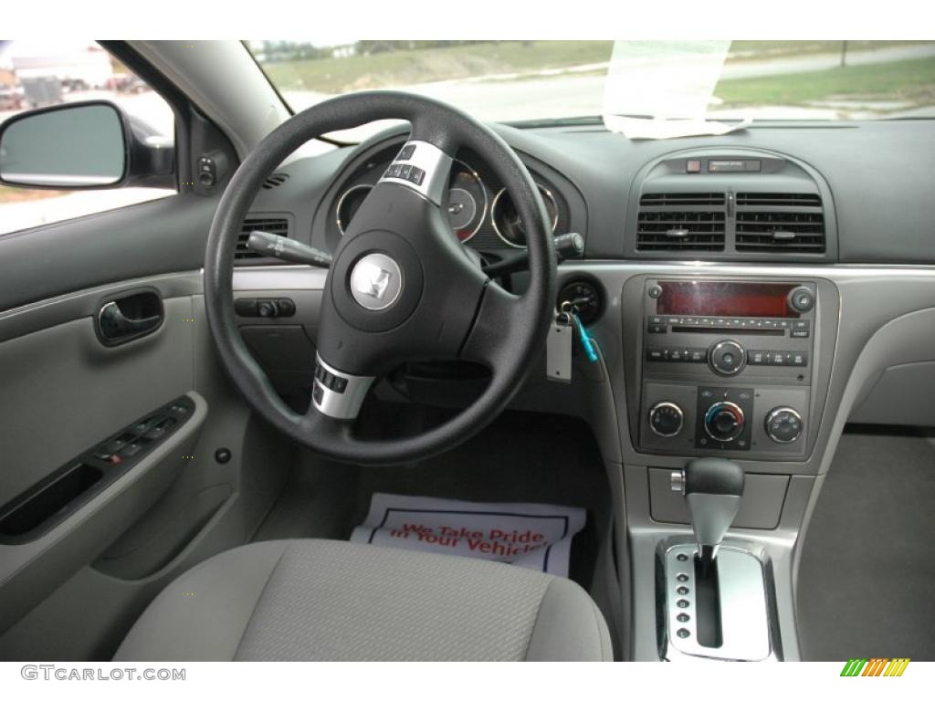 2007 Saturn Aura XE Gray Dashboard Photo #38461325