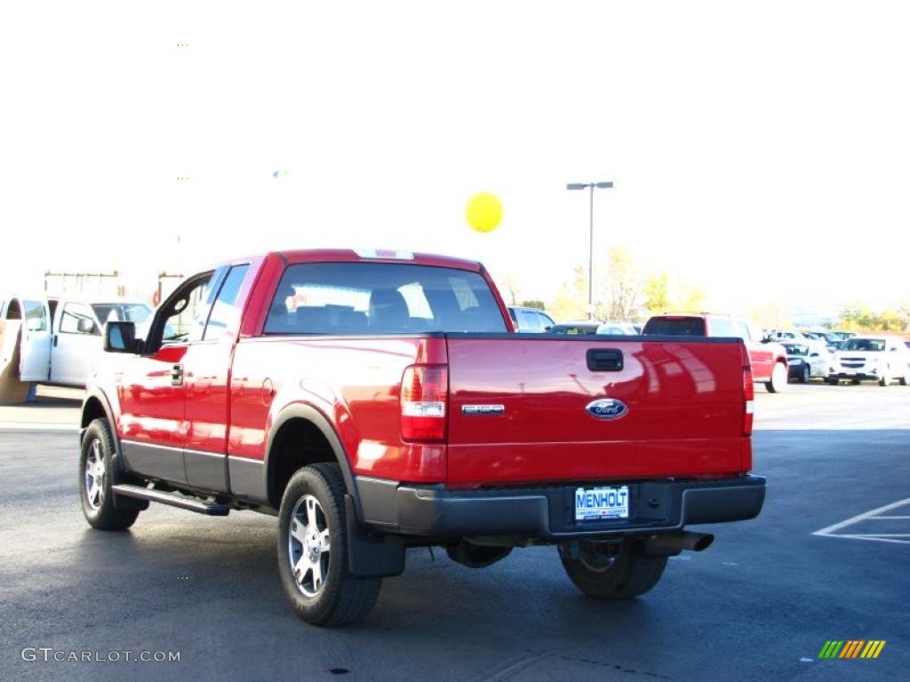 2004 F150 FX4 SuperCab 4x4 - Bright Red / Black/Medium Flint photo #3