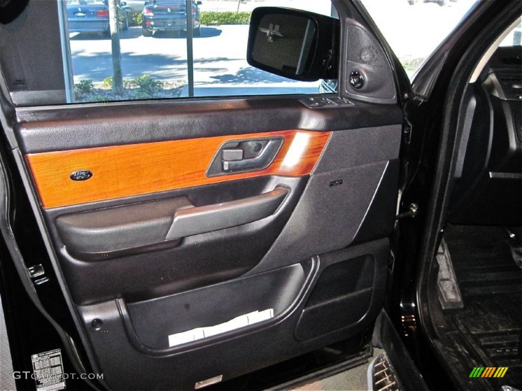 2006 Land Rover Range Rover Sport Supercharged Ebony Black Door Panel Photo #38462925