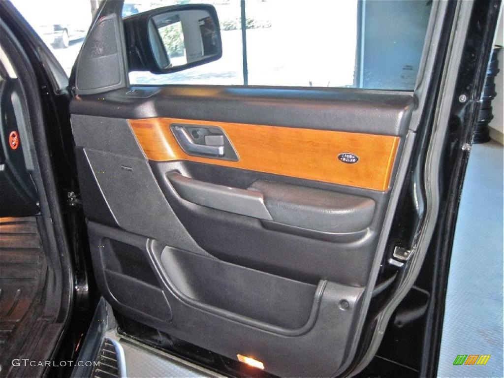 2006 Land Rover Range Rover Sport Supercharged Ebony Black Door Panel Photo #38463061