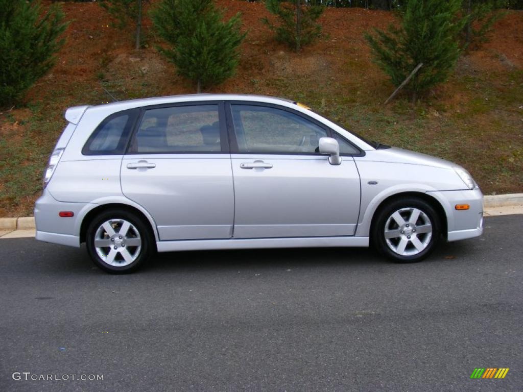Silky Silver Metallic 2005 Suzuki Aerio SX AWD Sport Wagon Exterior Photo #38464441