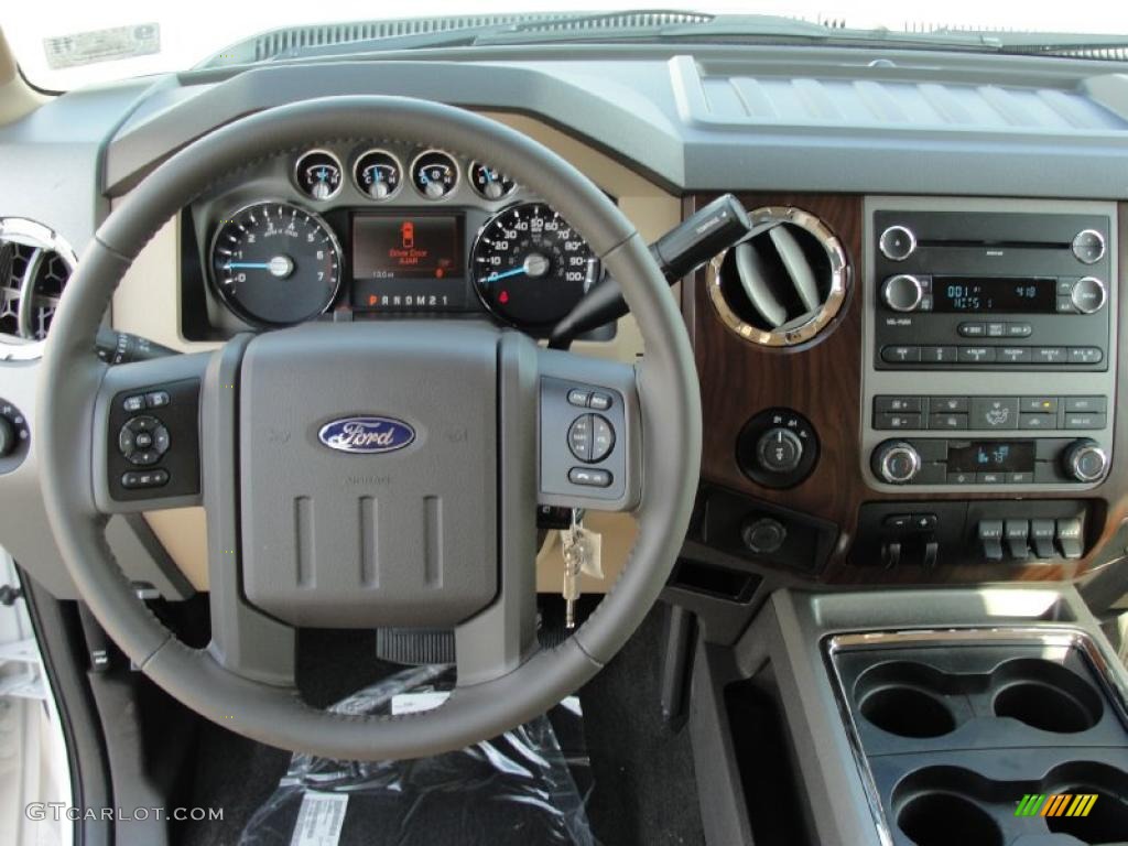 2011 Ford F350 Super Duty Lariat Crew Cab 4x4 Adobe Dashboard Photo #38466297