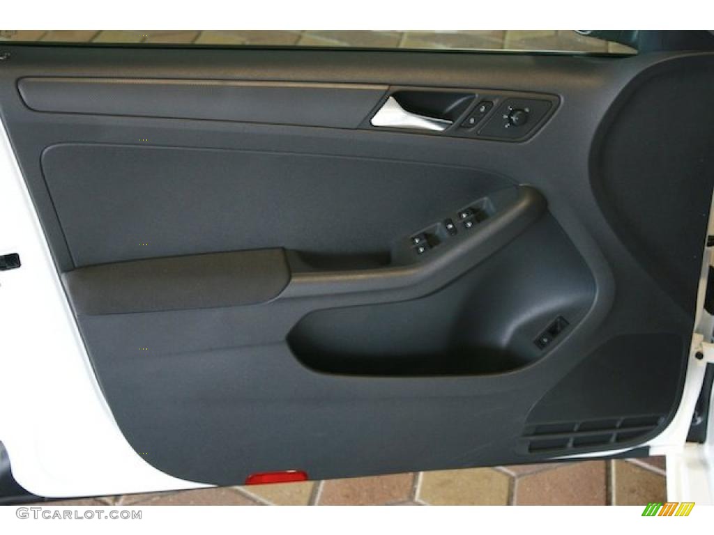 2011 Volkswagen Jetta S Sedan Titan Black Door Panel Photo #38467213