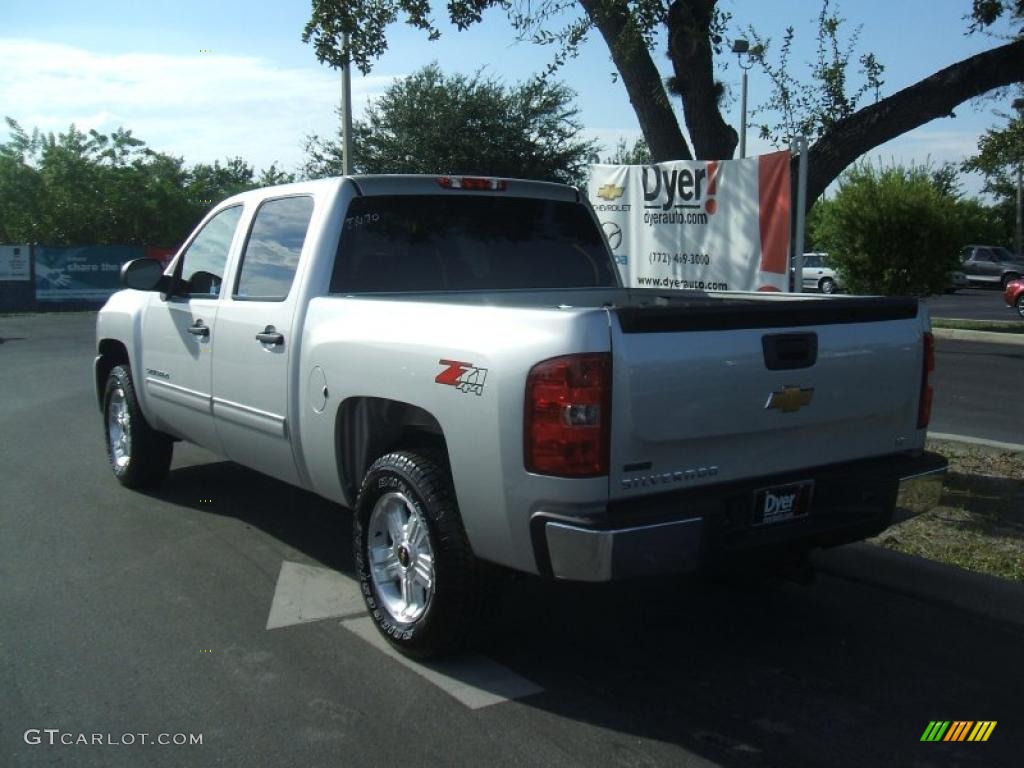 2011 Silverado 1500 LT Crew Cab 4x4 - Sheer Silver Metallic / Ebony photo #4