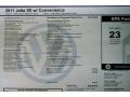 2011 Volkswagen Jetta SE Sedan Window Sticker