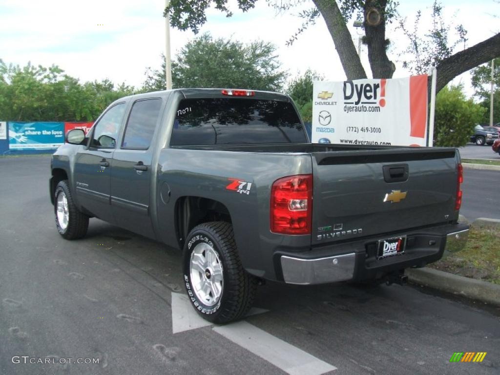 2011 Silverado 1500 LT Crew Cab 4x4 - Steel Green Metallic / Ebony photo #5