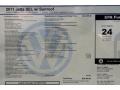 2011 Volkswagen Jetta SEL Sedan Window Sticker