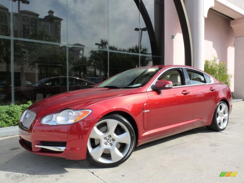 2009 XF Supercharged - Radiance Red Metallic / Ivory/Oyster photo #1