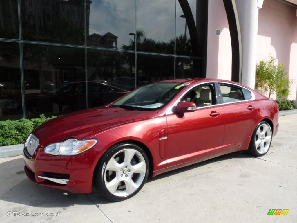 2009 XF Supercharged - Radiance Red Metallic / Ivory/Oyster photo #3