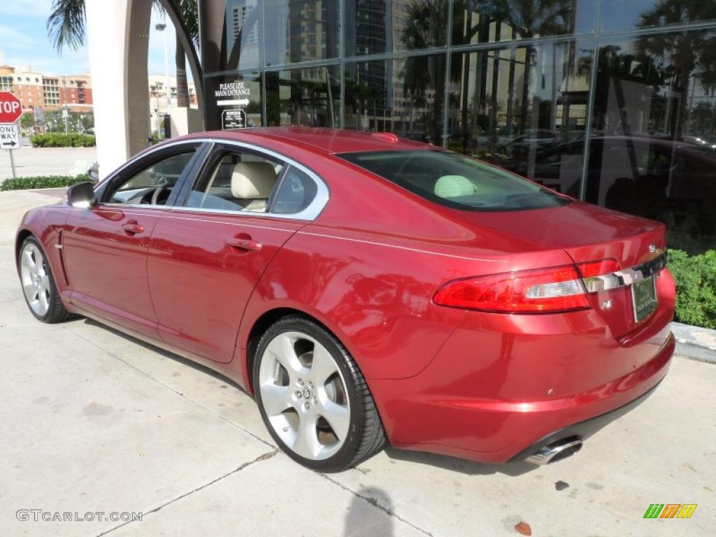 2009 XF Supercharged - Radiance Red Metallic / Ivory/Oyster photo #5