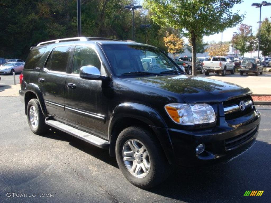 2007 Sequoia Limited 4WD - Black / Taupe photo #6