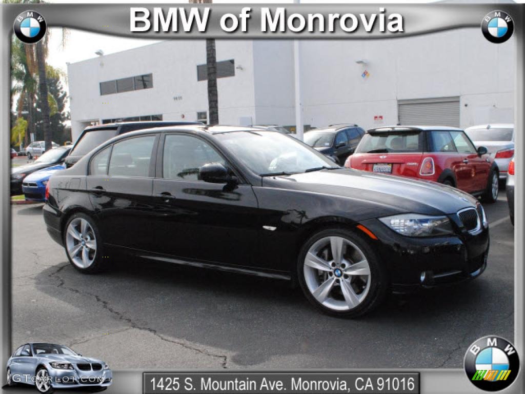 2009 3 Series 335i Sedan - Jet Black / Black photo #1