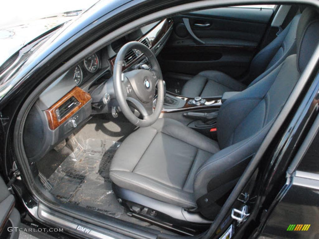 Black Interior 2009 BMW 3 Series 335i Sedan Photo #38470669