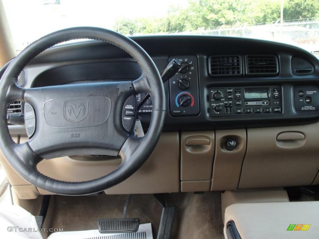 1998 Dodge Ram 1500 Laramie SLT Extended Cab Beige Dashboard Photo #38475911